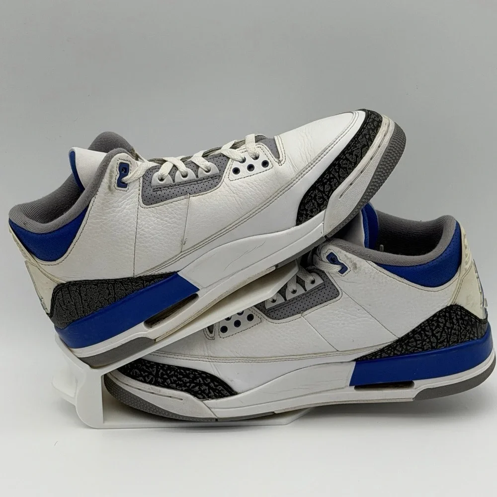 Jordan 3 Retro Racer Blue White Blue Cement Grey CT8532-145 11.5M Authentic!